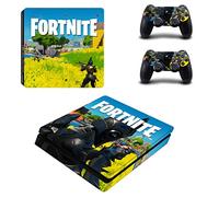 Compatibile con PlayStation 4 Slim Fortnite Sniper Console Skin, decalcomania, vinile, adesivo, frontalino - Console e 2 controller - Cover protettiva per PS4 Slim