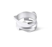 Compatibile con portafiltri Sage serie 8 da 54 mm, anello for imbuto dosatore for caffè espresso, accessori for baristi(Aluminum-Silver)