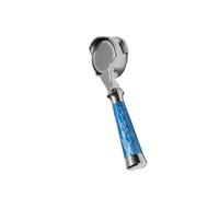 Compatibile con portafiltro senza fondo MUVNA E61 58MM | 51/53 mm, Con cestello, Adatto a, Macchina for caffè espresso, Maniglia(E61-58blue-2ear)