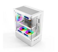 Compatibile con Power Train: case for PC Illusionary Realm, supporto M-ATX/Mini-ITX, alimentatore ATX, chassis da gioco con dispositivo di raffreddamento dell'acqua 240(WHITE)