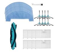 Compatibile con Proscenic Q8 Max / Q8 Robot Aspirapolvere Spazzola Principale Spazzola Laterale Filtro HEPA Mop Pad Accessori(Burgundy)