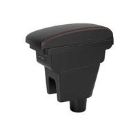 Compatibile Con Proton Per SAGA FLX/FL/BLM 2008-2019 Ricambi Auto Speciali Modifica Interni Console Centrale Bracciolo Portabicchieri Scatola Portaoggetti(B1 Black red 3 USB)