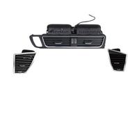 Compatibile Con Q5 2009-2018 LHD Cruscotto Anteriore Centrale Sinistro Destro Griglia Di Sfiato Aria Condizionata AC Telaio Gruppo Presa 8R1820951 accessori per auto(LHD-ABC)