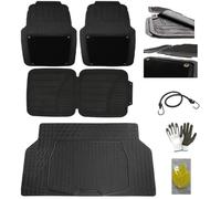 COMPATIBILE CON R ENAULT Clio dCi 8V 75 CV SeS 5p. Energy Life TAPPETINI DOUBLE STYLE GOMMA/MOQUETTE REMOVIBILE FONDI ANTISCIVOLO+VASCA BAULE PVC RESISTENTE AD OLIO,ACQUA E SPORCO