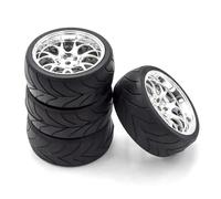 Compatibile Con Redcat Per HPI Per Tamiya Per Exceed RC 144001 94123 94122 CS 4 Pezzi 66mm 1/10 Su Pneumatici Da E Ruote Cerchi 12mm Mozzo Esagonale RC Pneumatici Ruota