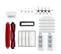 Compatibile con Roborock S7 Maxv Ultra S7 Pro Ultra Robot Aspirapolvere Accessori Spazzola Principale Laterale Filtro HEPA Sacchetto Antipolvere Spazzola Rotante for la Pulizia(28pcs)