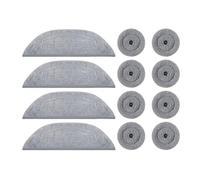 Compatibile con Roborock, S8 Maxv UltraG20S Panno antibatterico for mocio, straccio rotondo, robot aspirapolvere(Dark Grey)