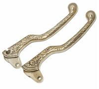 Compatibile Con Royal Enfield Set Leve Frizione E Freno In Ottone Inciso