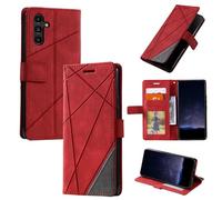 Compatibile con Samsung Galaxy A35 5G Custodia Cover,Compatibile con Samsung SM-A356B/DS Galaxy A35 5G / SM-A356E/DS SM-A3560 SM-A356U1 SM-A356N Custodia Flip in pelle PU Cover Red