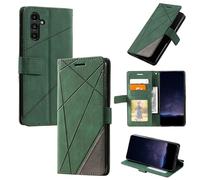 Compatibile con Samsung Galaxy A35 5G Custodia Cover,Compatibile con Samsung SM-A356B/DS Galaxy A35 5G / SM-A356E/DS SM-A3560 SM-A356U1 SM-A356N Custodia Flip in pelle PU Cover Green