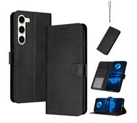 Compatibile con Samsung Galaxy S23 Custodia protettiva,Compatibile con Samsung SM-S911B/DS Galaxy S23 / SM-S911E/DS M-S911U1 SM-S911W SM-S911N SM-S9110 Custodia in Pelle Case Cover Black