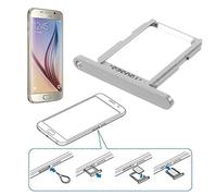 Compatibile con Samsung GALAXY S6 G920 Slot slitta PORTA SIM alloggio SCHEDA VASSOIO NANO SIM SILVER
