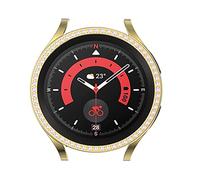 Compatibile con Samsung Galaxy Watch 5 Pro 45 mm Diamond PC Plating Bumper Cover Bling Crystal Diamonds Shiny Glitter Frame Custodia rigida per Galaxy Watch 5 Pro 45 mm (oro)