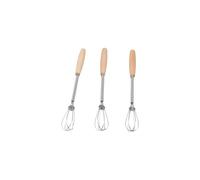 Compatibile con sbattitore multifunzione in acciaio inox manico in legno, utile mini frusta portatile manuale for la cottura al forno