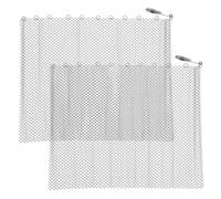 Compatibile con schermi in rete for caminetti in ferro a 2 pezzi, tende antiscintille for la sicurezza del focolare su stufe e prese d'aria di riscaldamento(Black61X45.7X0.5CM)