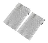 Compatibile con schermi in rete for caminetti in ferro a 2 pezzi, tende antiscintille for la sicurezza del focolare su stufe e prese d'aria di riscaldamento(Black 161X48.3X0.5CM)