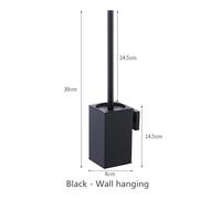 Compatibile con scopino for WC in acciaio inossidabile Porta scopino for la pulizia del bagno nero con supporto a parete for scopino for WC Disponibile in una varietà di colori(Black)