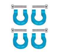 Compatibile Con SCX10 Per TRX4 TF2 D90 CC01 1/10 Ricambi Per Auto RC Paraurti In Alluminio CNC Anello D Gancio Di Traino Attacco Di Rimorchio Di Soccorso RC Parti Auto(Blue)