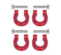 Compatibile Con SCX10 Per TRX4 TF2 D90 CC01 1/10 Ricambi Per Auto RC Paraurti In Alluminio CNC Anello D Gancio Di Traino Attacco Di Rimorchio Di Soccorso RC Parti Auto(Red)