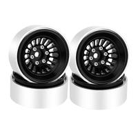 Compatibile Con SCX24 Per TRX4m Per RedCat Per Ascent-18 1/24 1/18 RC Auto Parti Upgrade CNC Alluminio 1.3 Pollice Beadlock Cerchione Mozzo RC Parti Auto(Black)