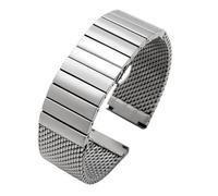 Compatibile con Seiko B-reitling Panerai Orologio Bracciale milanese Cinturino in maglia di acciaio inossidabile 20 22 24 m Fibbia pieghevole solido(05 silver,24mm)