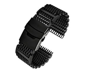 Compatibile con Seiko B-reitling Panerai Watch Milanese Bracciale in acciaio inossidabile Mesh Weaving Strap 20 22 24m Fibbia pieghevole Solid Watch Band, 24mm, Acetato, Non pietra preziosa