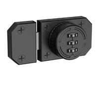 Compatibile con serratura meccanica con password, serratura a combinazione con gancio rotante for porte di piccole dimensioni e sicurezza for porte da fienile(Black)