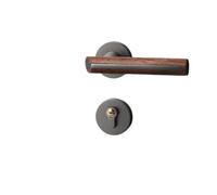 Compatibile con serrature for porte interne della camera da letto, maniglia in lega di zinco e legno con funzione silenziosa for porte interne della casa(Gray)