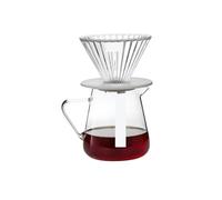 Compatibile con server da caffè 500 ml Pentola in vetro Gocciolatore for espresso Versare sopra Maker Trasparente Chic Accessori for la cucina domestica(White Set)