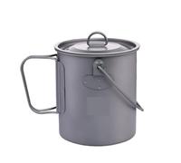 Compatibile con set di pentole da campeggio in titanio, kit di pentole e padelle da esterno for escursionismo, trekking e picnic(750ML Titanium pot)