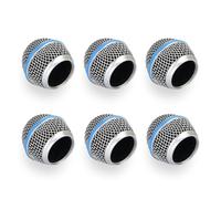 Compatibile con Shure BETA 57A 58A Testa a sfera in rete Wired Wireless Microfono Griglia Testa di ricambio for microfono in acciaio(6Pc)