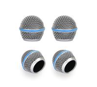 Compatibile con Shure BETA 57A 58A Testa a sfera in rete Wired Wireless Microfono Griglia Testa di ricambio for microfono in acciaio(4Pc)