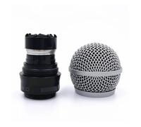 Compatibile con Shure BETA58A SM58 PG58 Parte superiore del nucleo del microfono in acciaio for SLX2 PGX2 QLXD2 Testa di ricambio for microfono portatile senza fili(PG58-BLACK)