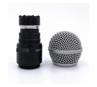 Compatibile con Shure BETA58A SM58 PG58 Parte superiore del nucleo del microfono in acciaio for SLX2 PGX2 QLXD2 Testa di ricambio for microfono portatile senza fili(SM58-BLACK)