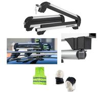 COMPATIBILE CON SKODA KODIAQ PORTASCI PER BARRE DA TETTO AUTO PORTA SCI ICEBERG 4 IN ALLUMINIO OMOLOGATO ATTACCO PER 4 PAIA DI SCI O 2 PORTA SNOWBOARDS MAX 28KG
