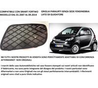 Compatibile con Smart Fortwo 451 dal 01.2007>09.2014 Griglia Paraurti Sx L/Guida