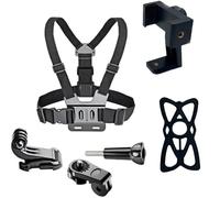 Compatibile con smartphone, compatibile con GoPro Hero 12-8/Insta360/DJI - Supporto for fotocamera for telefono con imbracatura toracica girevole(NXD-B)