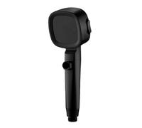 Compatibile con soffione doccia ad alta pressione, risparmio idrico, 3 modalità, soffioni regolabili, arresto un solo tasto, spruzzatore massaggiante, accessori for il bagno(Black)