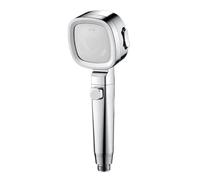 Compatibile con soffione doccia ad alta pressione, risparmio idrico, 3 modalità, soffioni regolabili, arresto un solo tasto, spruzzatore massaggiante, accessori for il bagno(Silver)