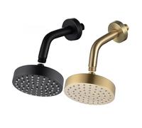 Compatibile con soffione doccia da 6 pollici ad alta pressione giunto sferico girevole regolabile a 360° filtro in acciaio inossidabile massiccio(Brushed Nickel)