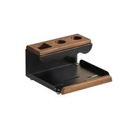 Compatibile con Sonicare, compatibile con Oral-B, set portaspazzolino elettrico in noce con organizer for tazze di dentifricio e collutorio for la vanità del bagno(Black walnut)