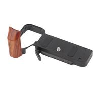 Compatibile con Sony A7C II/A7C2/A7CR - Piastra a L a sgancio rapido con impugnatura in legno for fotocamera e attacco for treppiede(Black)