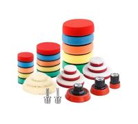 Compatibile con SPTA 29 pezzi 30/50/80 mm Mini lucidatura, tamponi in spugna di lana, con filettatura M14 M16 5/8-11, for kit di lucidatura for trapano rotante for auto(M14 Thread)