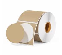 Compatibile con stampanti P50/M110, etichette termiche autoadesive marroni, diametro 2 pollici, adatto per inventario, personalizzazione del logo, targhette per nome, prodotti da forno, ecc. (1 rotolo