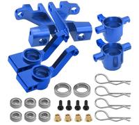 Compatibile Con Stampede 4X4 RC Parti Di Aggiornamento Per Auto Mozzi In Metallo C Blocchi Sterzo Supporti Per Fusello Posteriore W Cuscinetti A Sfera 6837 6832 RC Parti Auto(Blue)