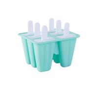 Compatibile con stampo for gelato in silicone a 6 fori bastoncino riutilizzabile for dessert al cioccolato, strumento for la creazione di vassoi for ghiaccioli a rilascio facile(Green)