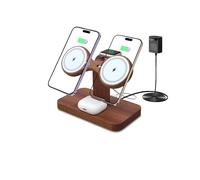 Compatibile con stazione di ricarica Magsafe Dual Phone per dispositivi Apple, caricabatterie wireless per due telefoni per iPhone 17/16/15/14/13, AirPods e Apple Watch, supporto caricabatterie in