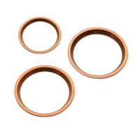 Compatibile Con Subaru Per Forester 2019 2020 2021 3pcs Auto Interruttore Di Controllo Aria Condizionata Manopola Esterna Copertura Rifinitura Interior del coche(Orange)