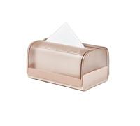 Compatibile con supporto a molla portatile Scatola di fazzoletti trasparenti Carta plastica Elegante porta tovaglioli premium da cucina(Coffee)