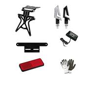 COMPATIBILE CON SUZUKI GSF 1200 S BANDIT KIT PORTATARGA PER MOTO+2 FRECCE A LED+LUCE TARGA+CATARIF.+SUPP CATARIF. TUTTO LAMPA OMOLOGATO UNIVERSALE